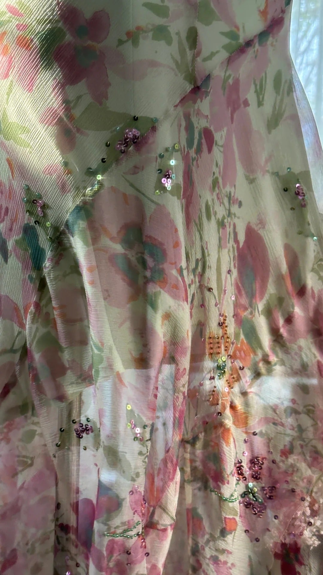 Pink gorgeous fashion elegant vintage floral exquisite beading long chiffon ball gown evening dress birthday party dress prom dress gh3952