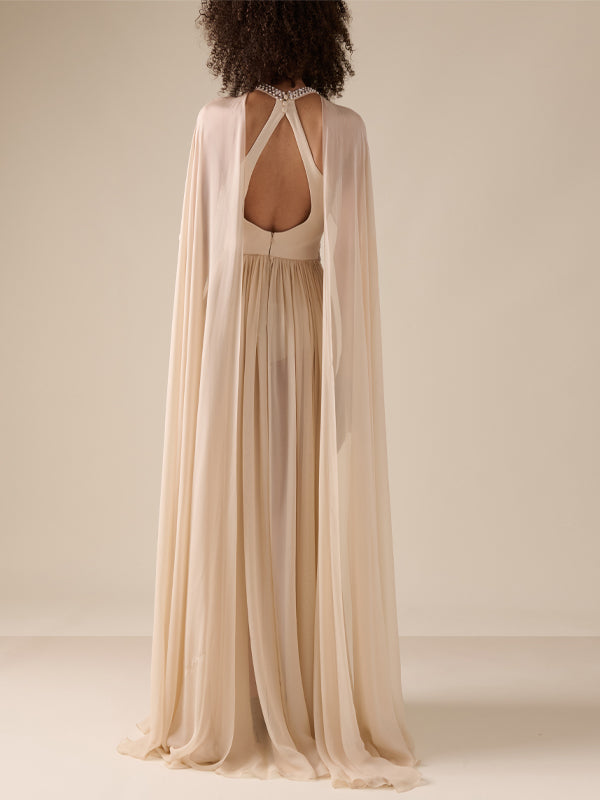 Chiffon Sequins Maxi Dress