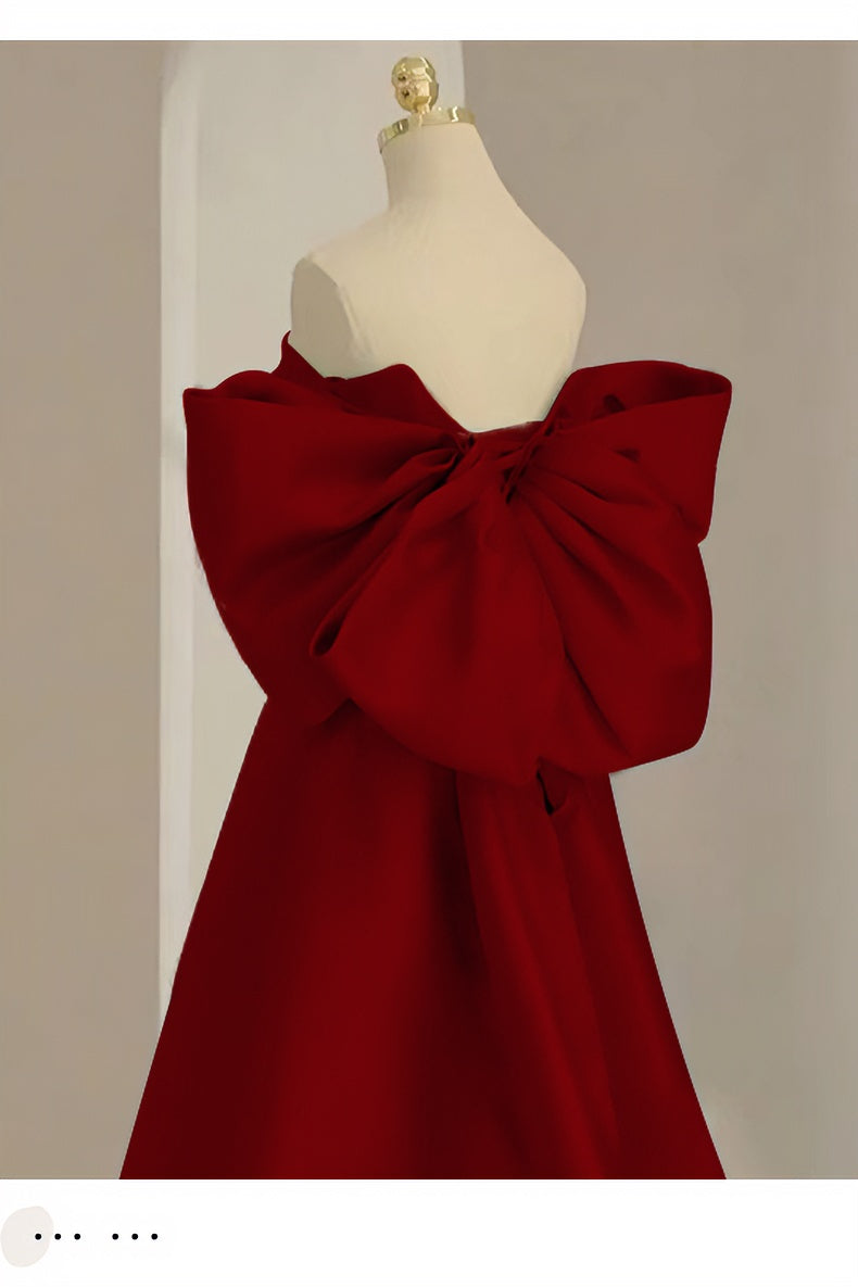 loveedsTM-red bow evening dress
