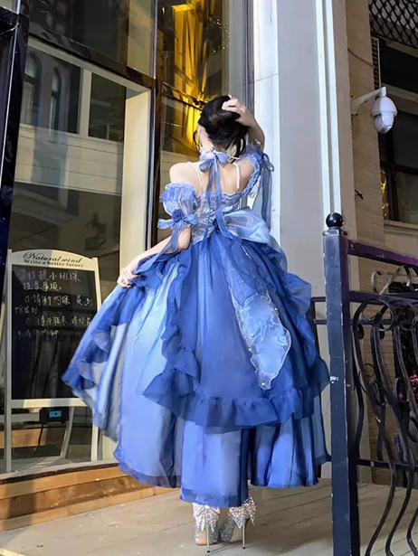 Sexy Ball Gown Off The Shoulder Half Sleeves 21st Birthday Dress Lolita Dress Birthday Outfits DP0213