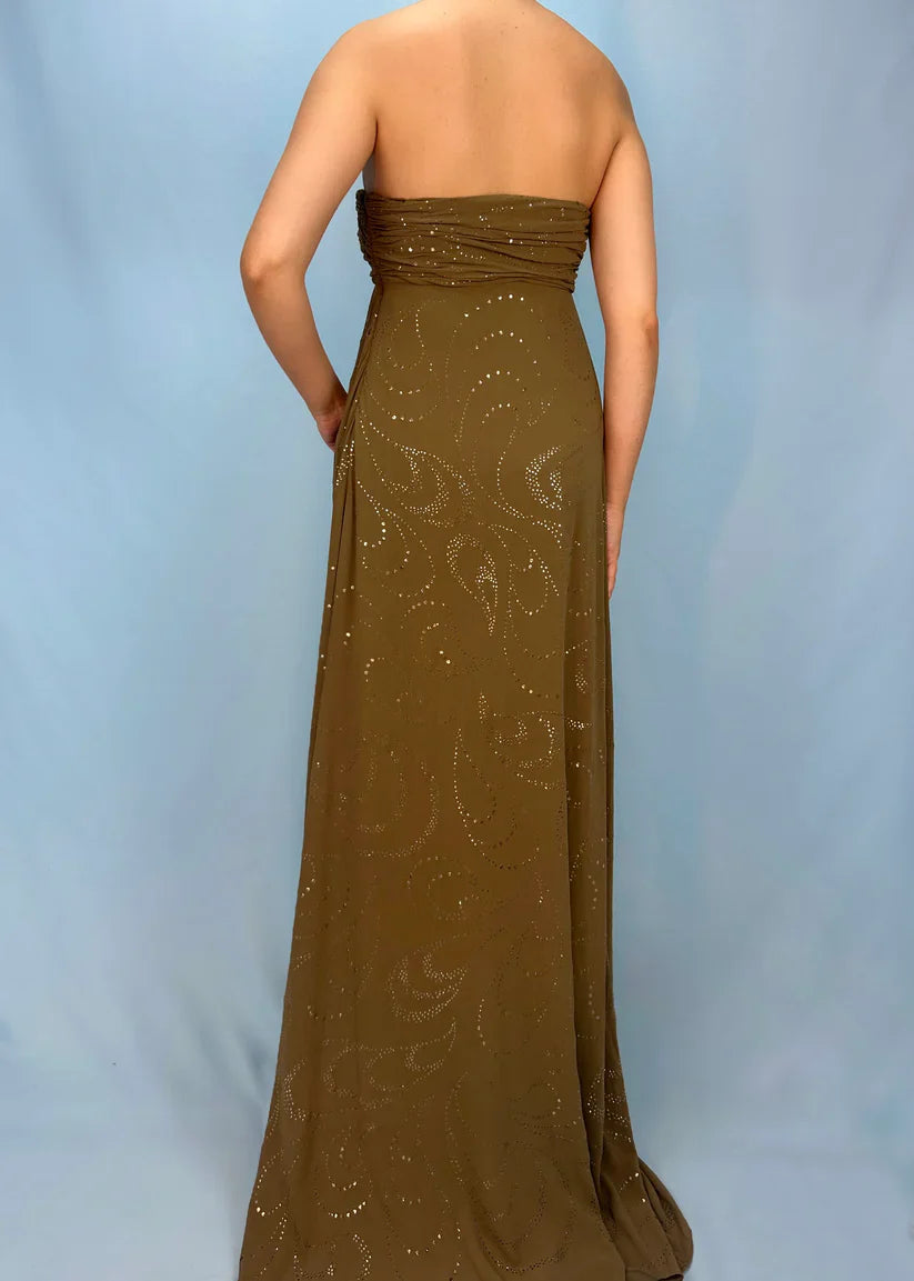Matcha Green Sweet Exquisite Beading Long Chiffon Elegant Floor Length Ball Gown Evening Gown Party Dress Prom Dress gh3771