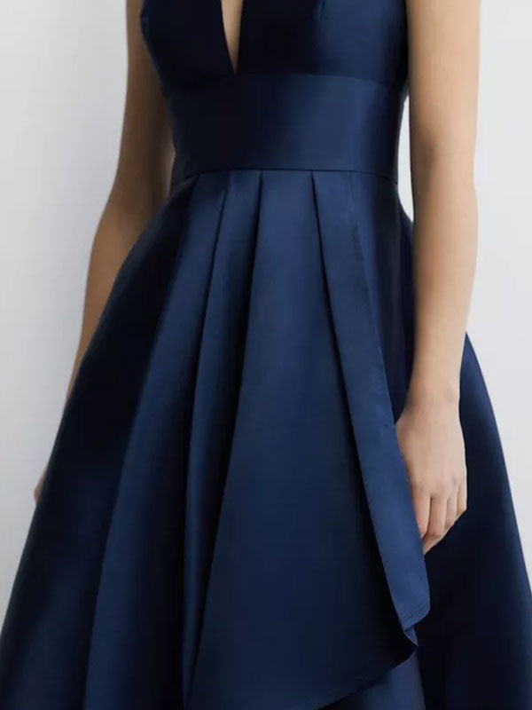 Petite Plunge Waterfall Maxi Dress