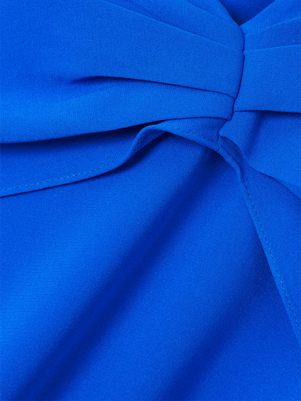 Round Neck Solid Color Maxi Dress