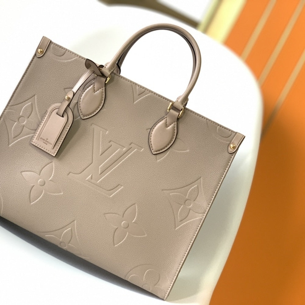 LOUIS VUITTON ONTHEGO MM MONOGRAM EMPREINTE TURTLEDOVE 35CM M45607