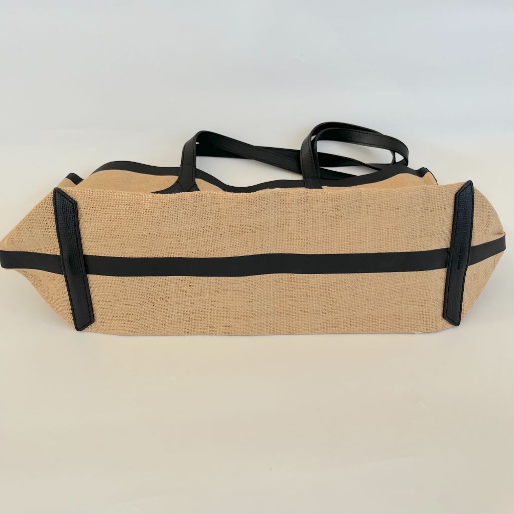 Burberry Raffia Tote bag with Leather Handles