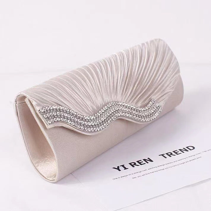 Diamond Evening Bag Crinkle Clutch