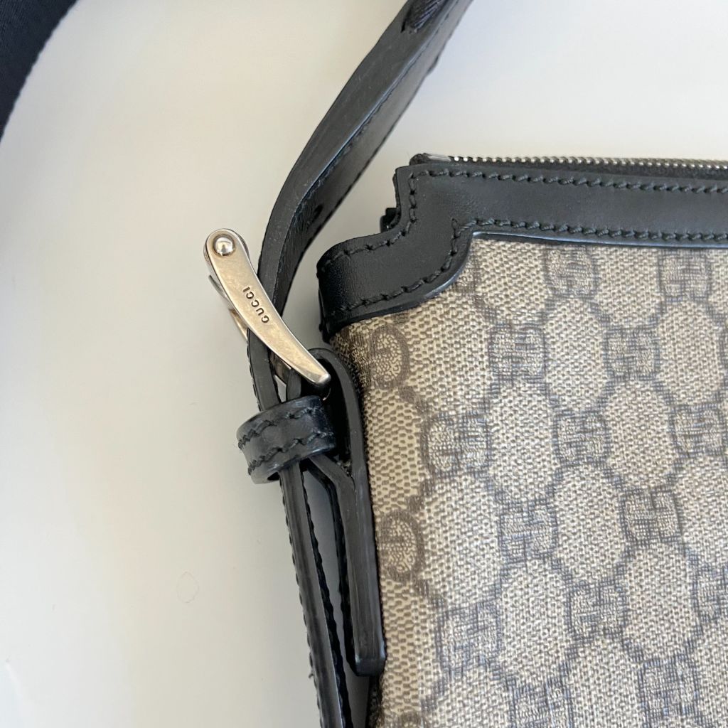 Gucci GG Supreme Monogram Web Messenger Bag