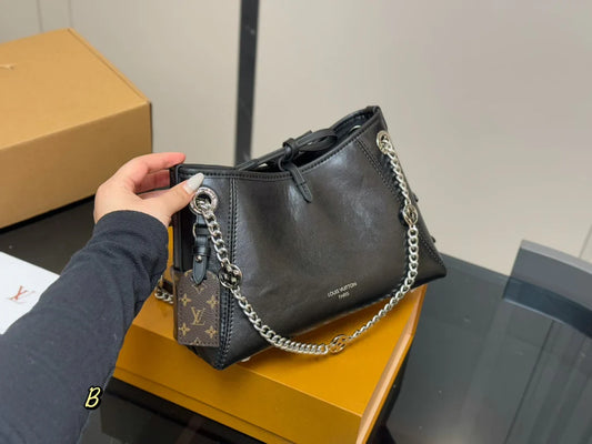 Louis Vuitton LV Carryall Chain Black Tote Bag