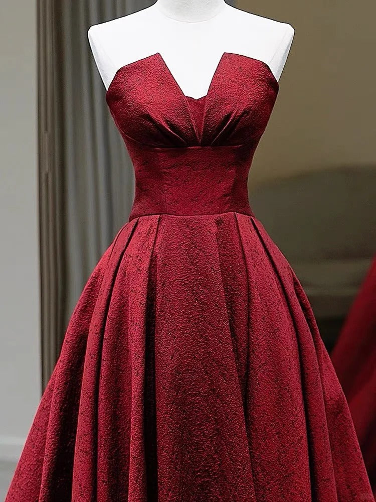 Beautiful Charming Red Fashion Simple Elegant Long Satin Floor Length Ball Gown Evening Gown Prom Dress gh3725