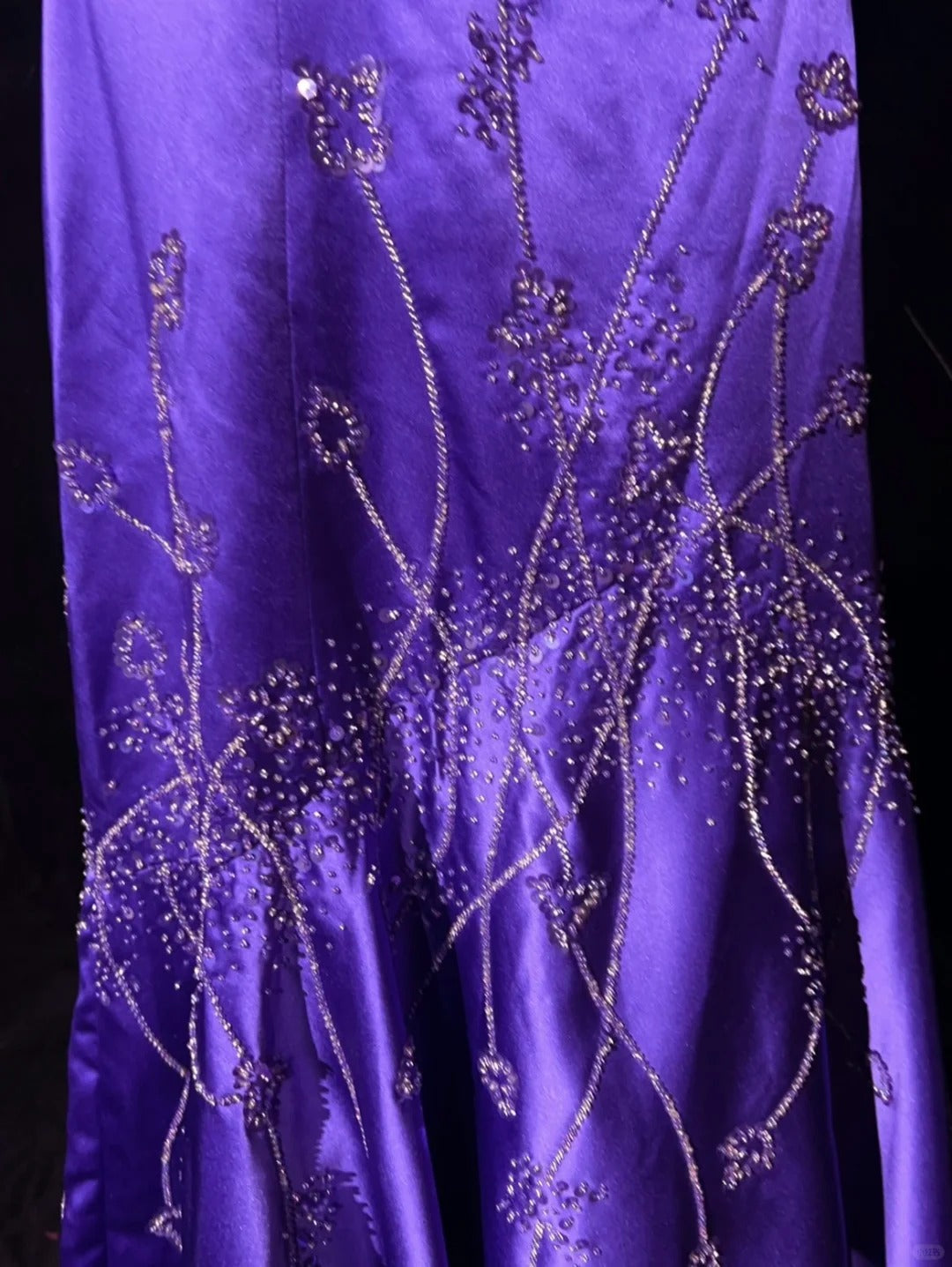 Purple Gorgeous Vintage God Shining Elegant Exquisite Rhinestone Beaded Satin Long Floor Length Slim Fairy Ball Gown Evening Dress Party Dress Prom Dress gh3853