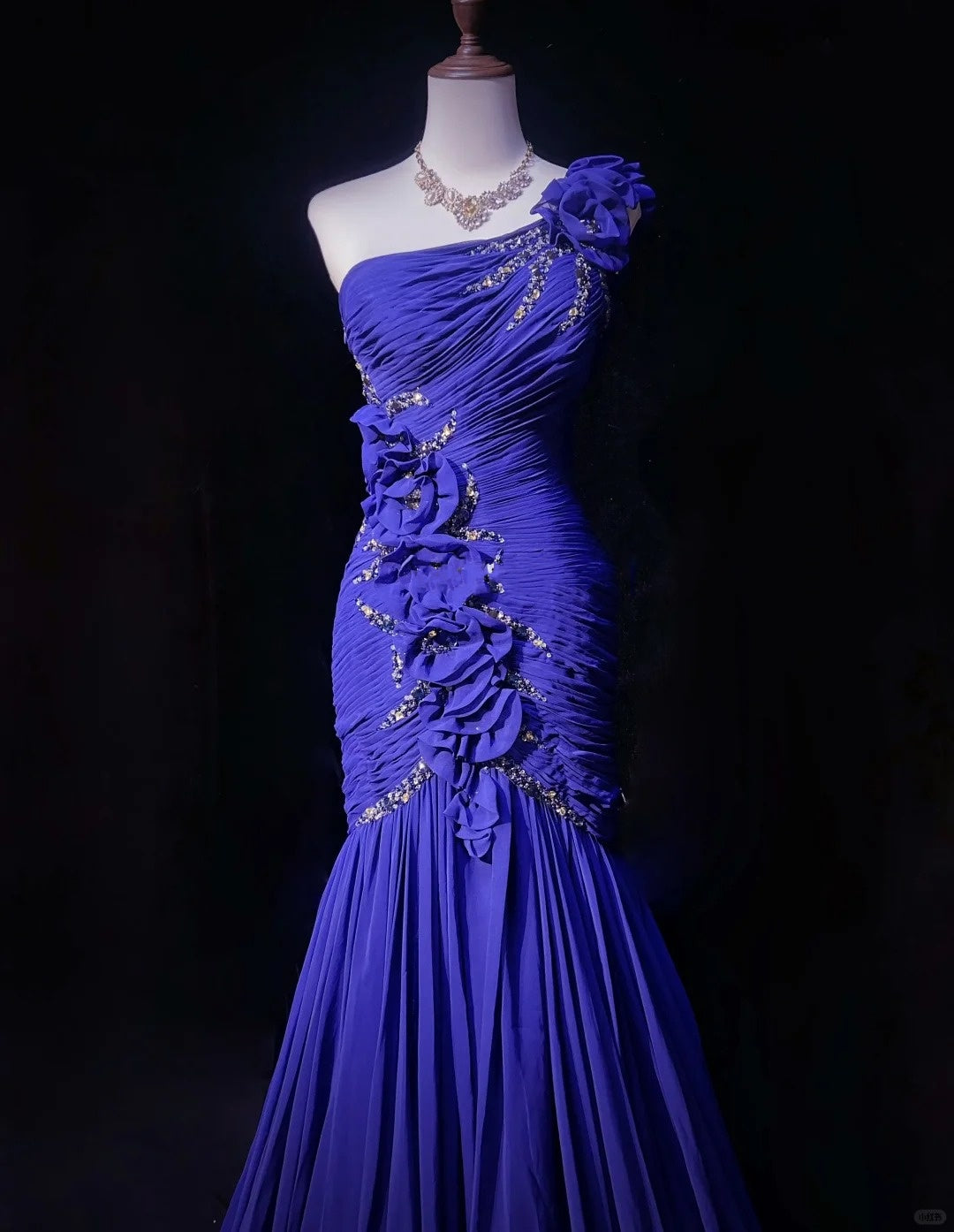 Purple Gorgeous Shiny Elegant Fashion Exquisite Beaded Floral Long Tulle Floor Length Mermaid Ball Gown Evening Gown Prom Dress Party Dress gh3857