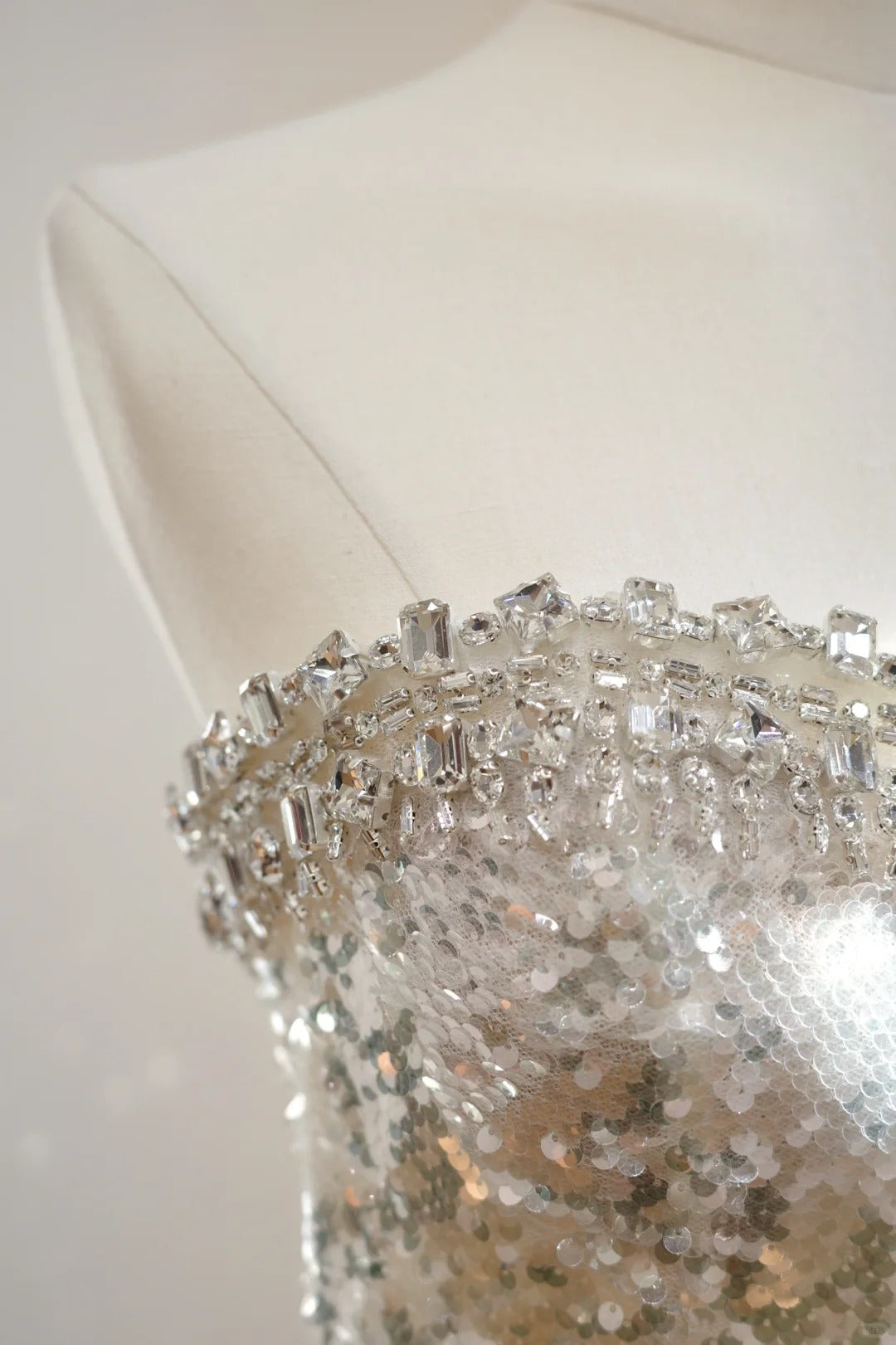 Silver luxury gorgeous crystal sequins shiny long Prom dress evening dress gh5066