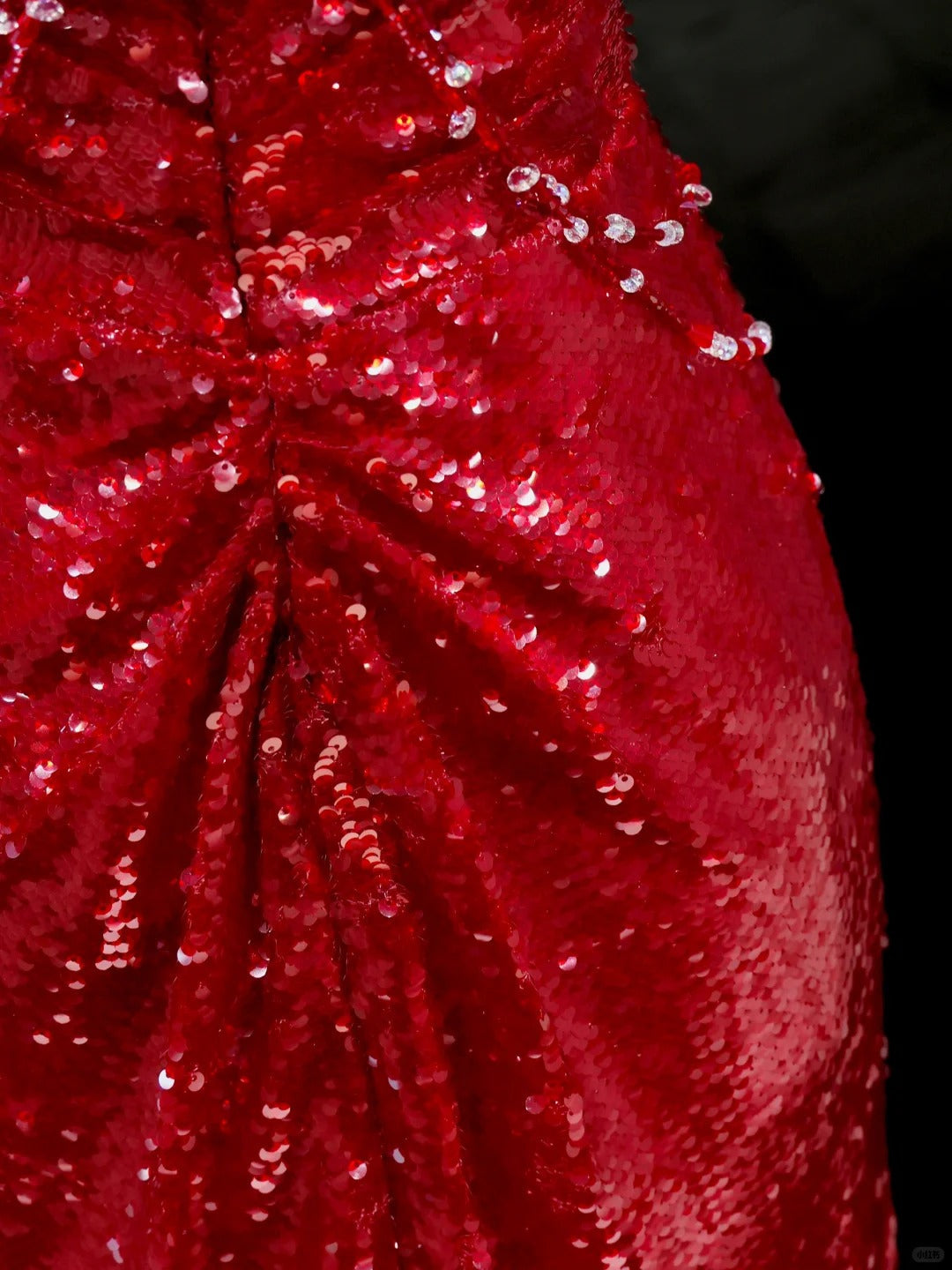 Red sexy suspenders elegant long sequined prom dress evening dress party dress gh5123