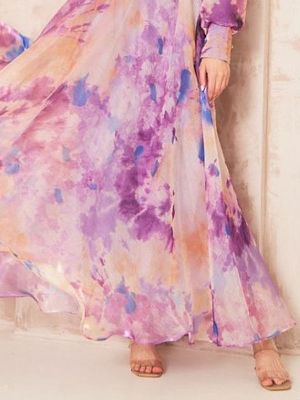 Flowing Chiffon Printed Beach Women's Dress