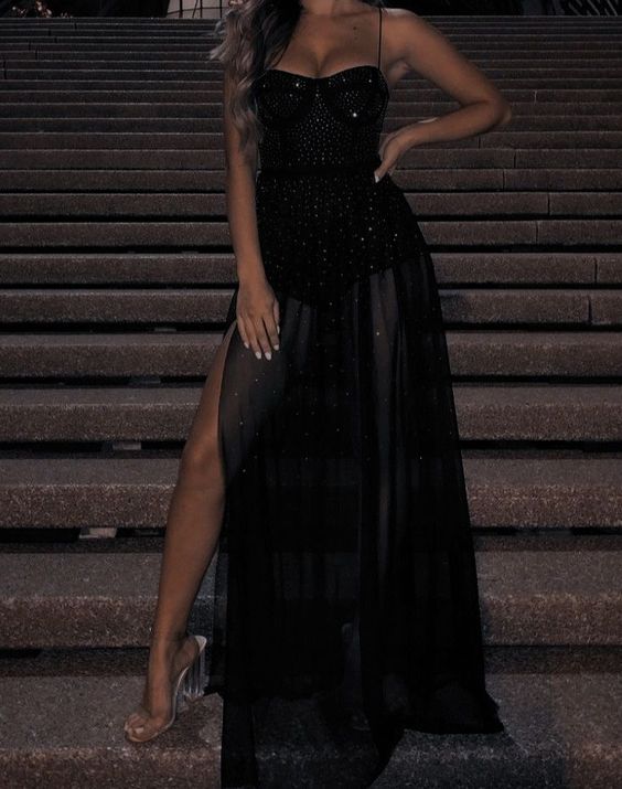 Black Long Prom Dresses Formal Evening Gowns fg3166