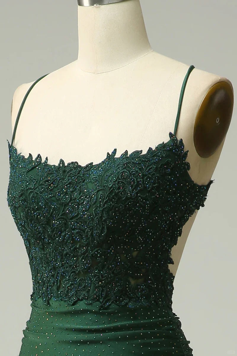Blue/Green/Red Exquisite Shiny Elegant Satin Long Mermaid Fit Floor Length Ball Gown Evening Dress Prom Dress gh4202