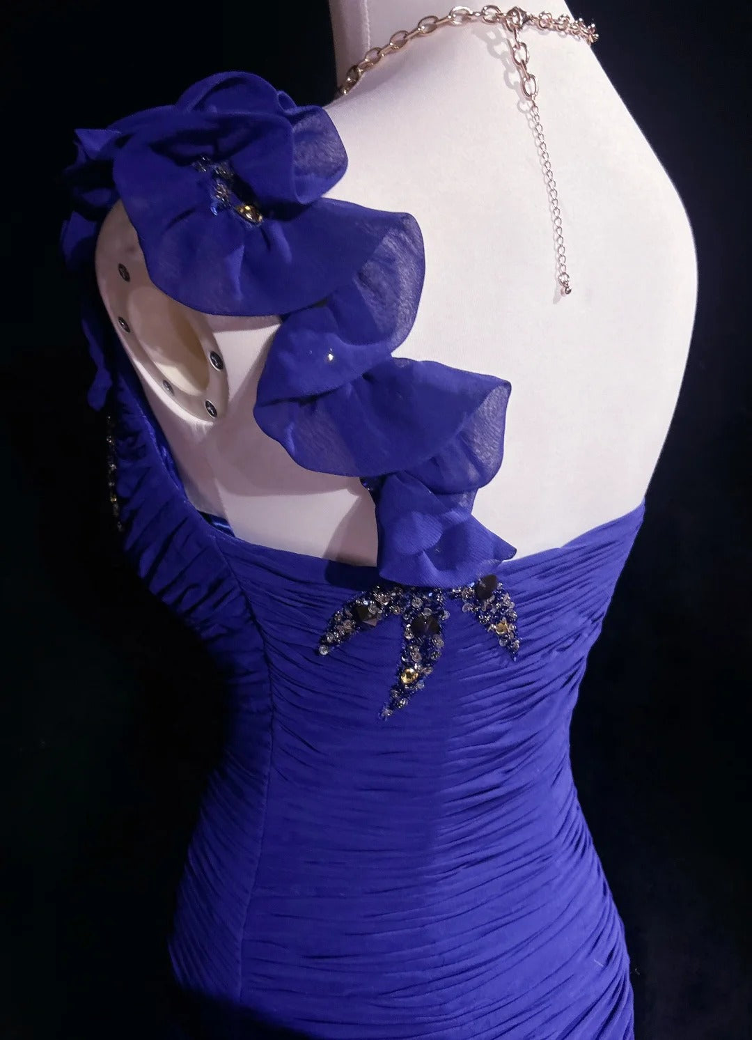 Purple Gorgeous Shiny Elegant Fashion Exquisite Beaded Floral Long Tulle Floor Length Mermaid Ball Gown Evening Gown Prom Dress Party Dress gh3857