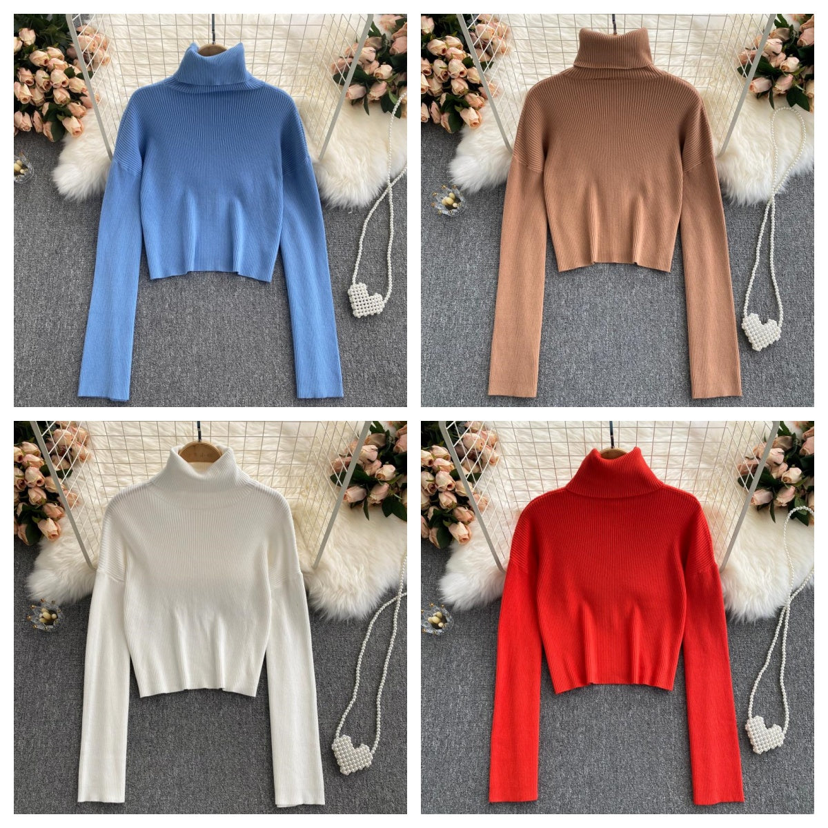 Pullover knit top sweater 1613