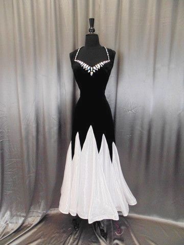 Black and White Elegant Fashion Beaded Long Ball Gown Evening Dress Party Dress gh4222