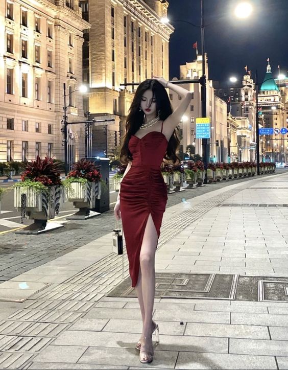 Burgundy Prom Evening Party Dresses fg2717