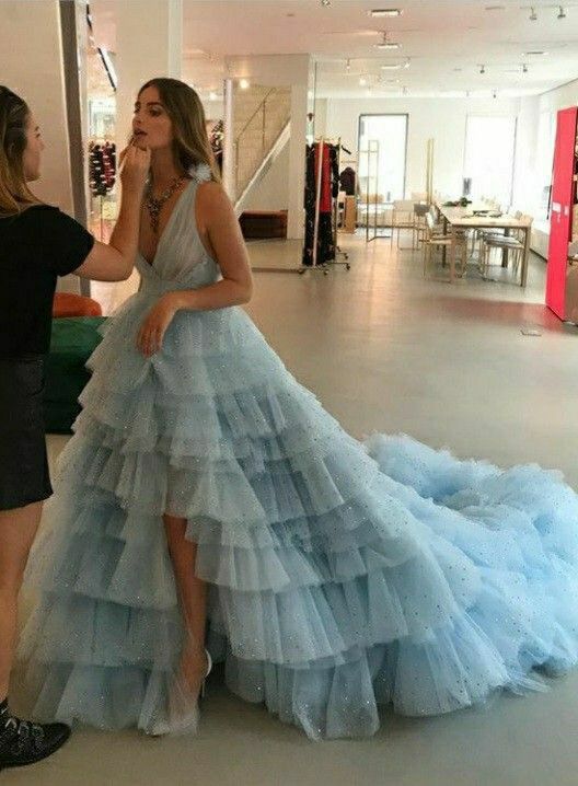 Blue Ball Gown Prom Dresses Long Sexy Prom Dress fg2771