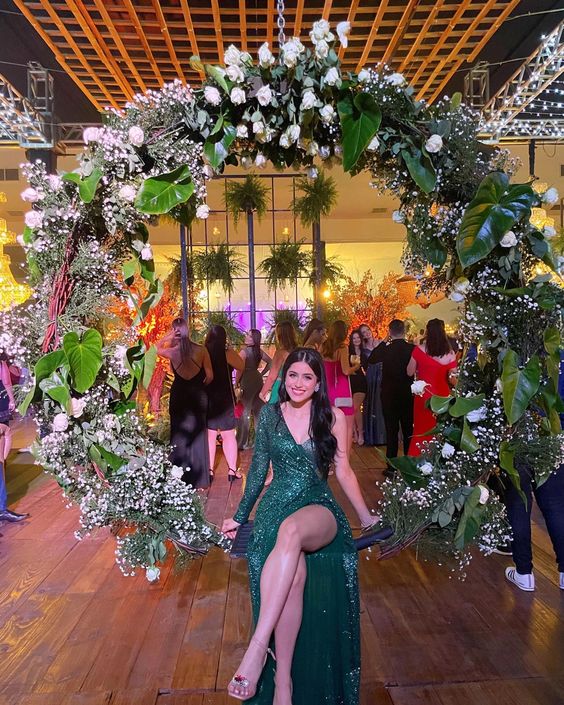 Fashion Prom Dresses Green Sexy Evening Dress fg2847