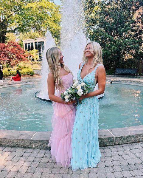 A line Blue Long Prom Dresses Party Evening Gowns fg3091