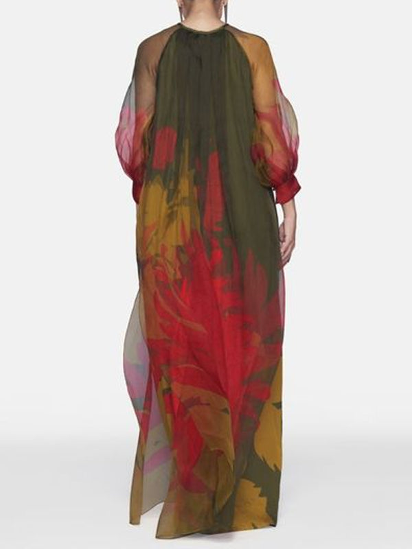 Color Matching Chiffon Temperament Women's Dress