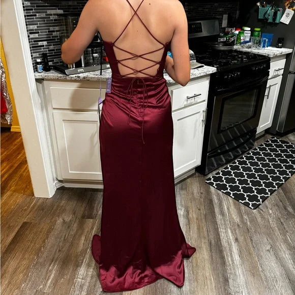 Stunning Mermaid Spaghetti Straps Long Prom Dress cg25335