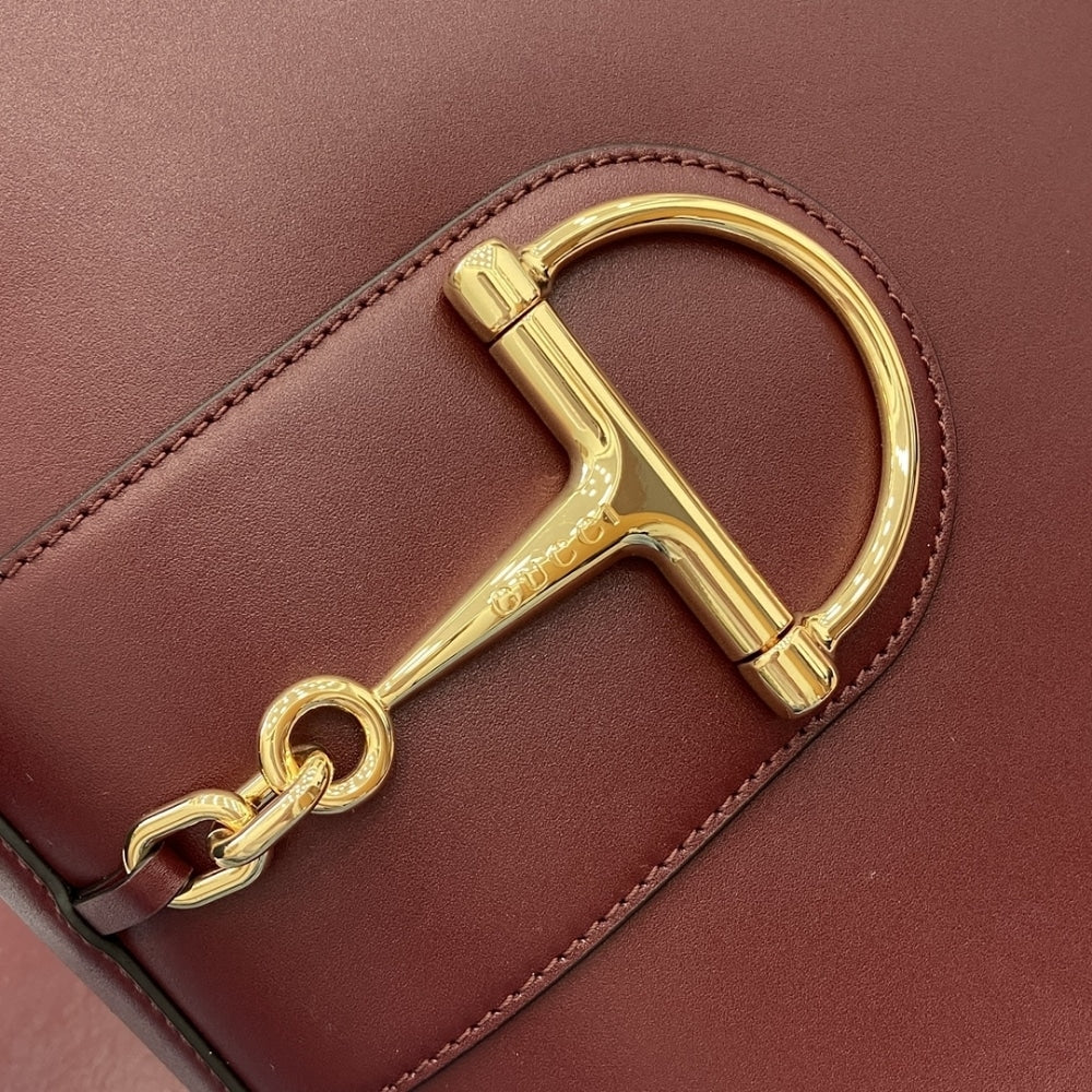 GUCCI 73 SMALL BUCKET BAG ROSSO ANCORA RED LEATHER 20CM 833665 AAEC2 6207