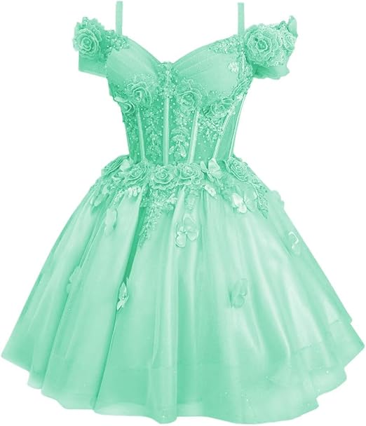 Modest Ball Gown Off The Shoulder Blush Pink Tulle Formal Homecoming Dresses 8th Grad Dance Graduation Dress Short Hoco Dresses DH2596