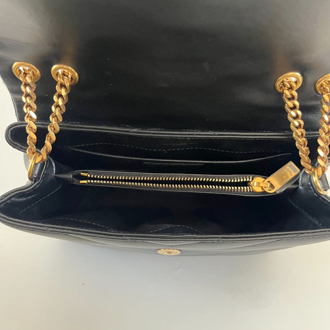 Saint Laurent black Loulou small chain bag