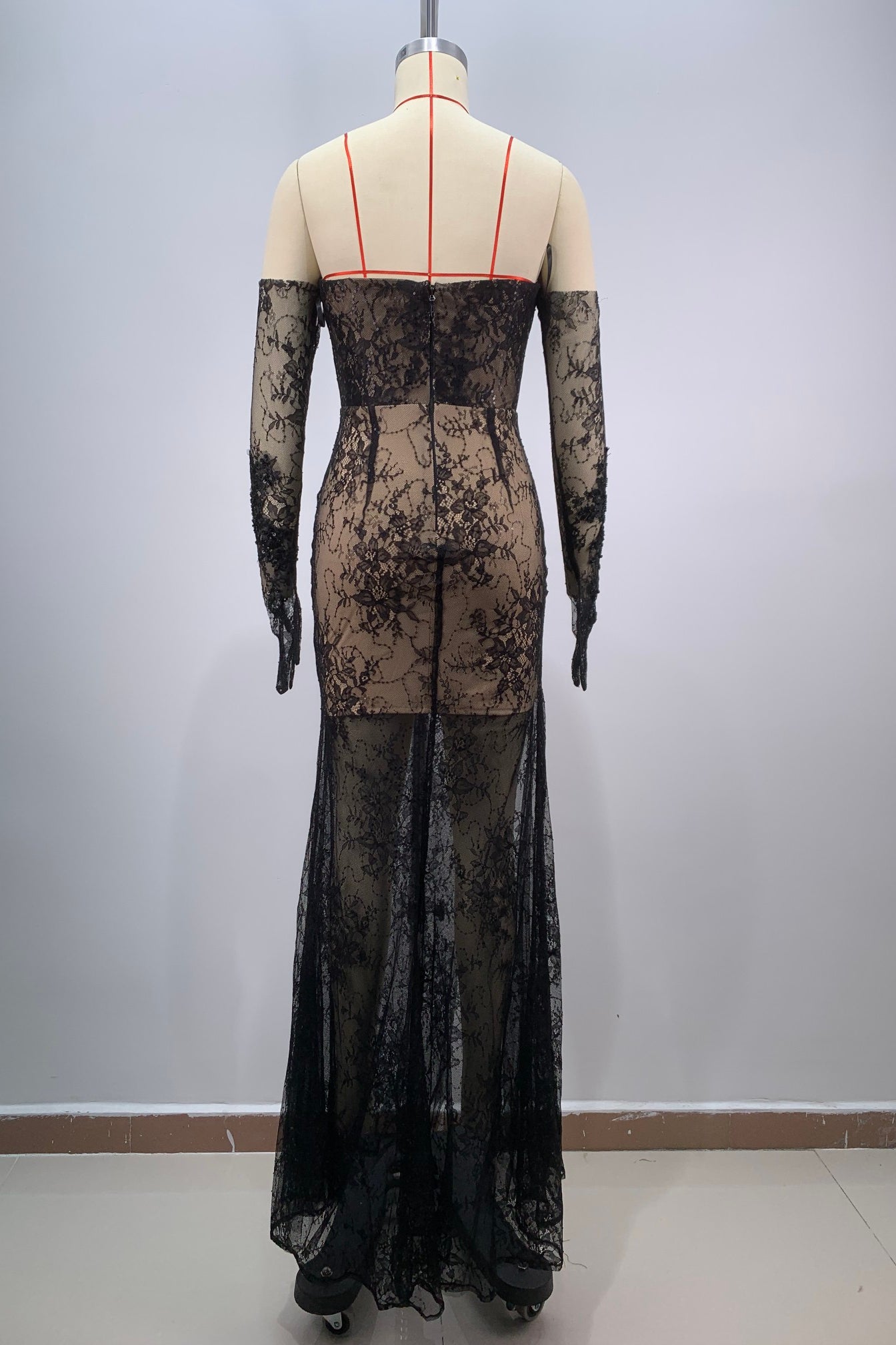 loveedsTM-New Black Sexy Mesh Tulle Tulle Dress-vx