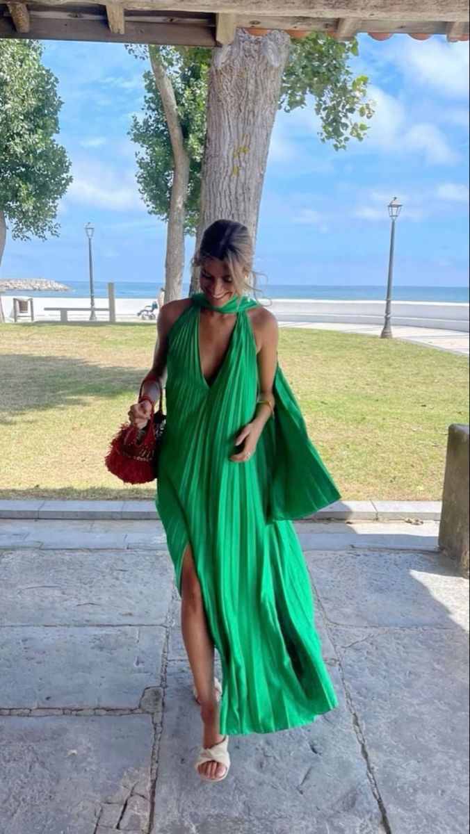 Pink/green V-neck Elegant Long Satin Evening Dress Party Dress Wedding Guest Dress gh3056