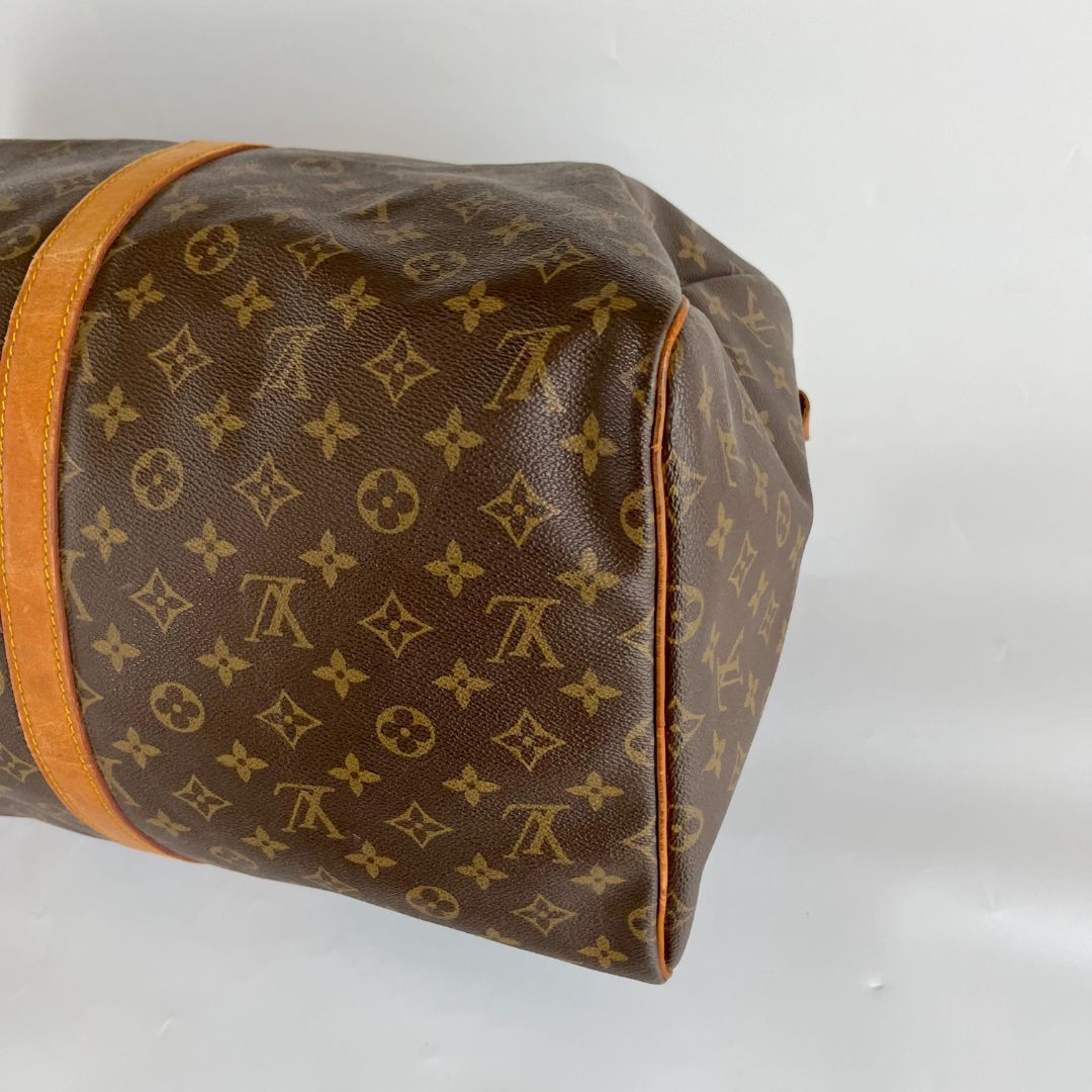 Louis Vuitton brown monogram canvas Keepall 55 Duffel vintage bag
