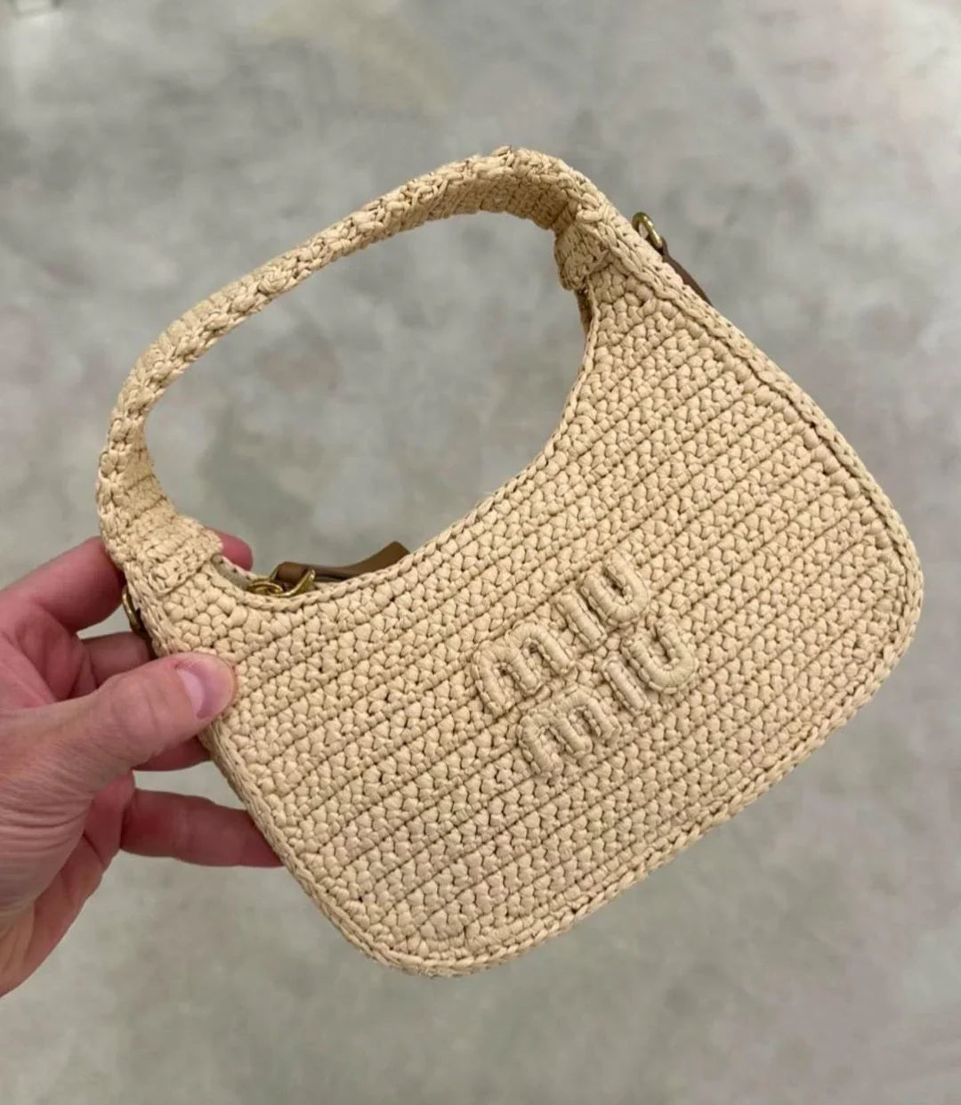MIUMIU Wander crochet hobo bag