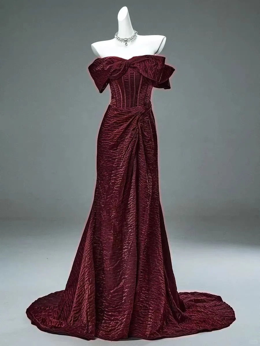 Purple Elegant Fashionable Elegant Exquisite Texture Long Satin Floor-length Prom Dress Evening Dress Princess Graduation Dress Adult Ceremony Dress gh3847