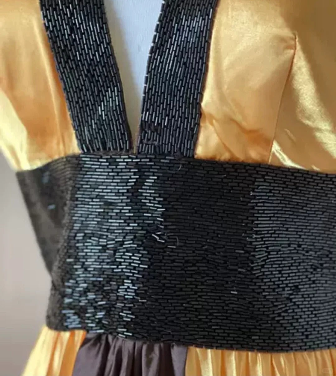 Yellow Exquisite Beading Long Satin Fashion Ball Gown Evening Gown Party Dress Prom Dress gh4267