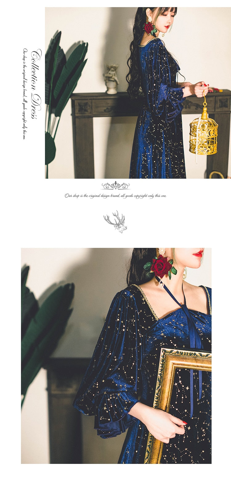 loveedsTM-Vintage Party Dress Women Evening French Elegant Retro Dress Female Casual Long Sleeve Flroal Midi Dress Korean Autumn Chic