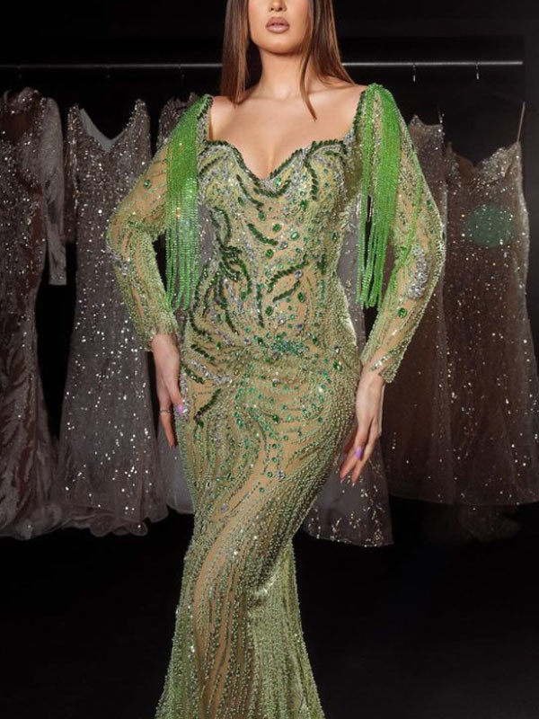 Slim Elegant Temperament Fringe Women's Dress