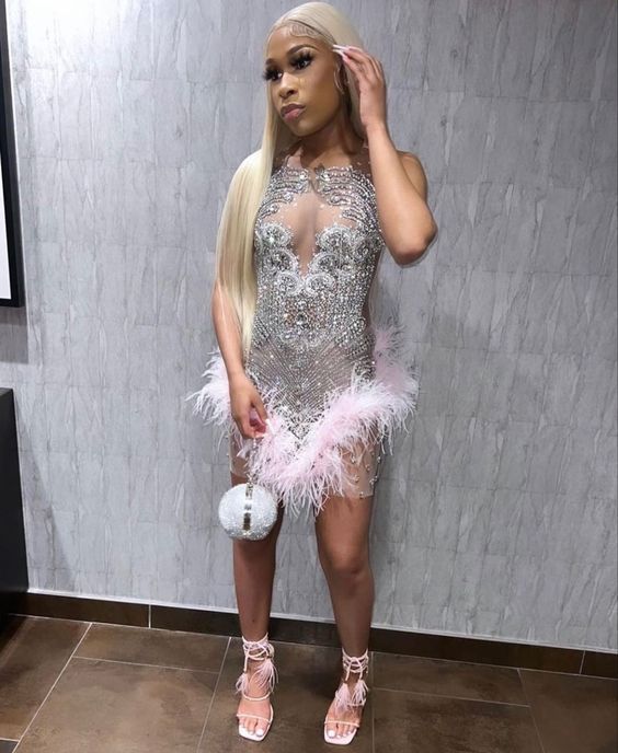 16th birthday outfit black girl hoco dress sequin homecoming outfits fg1569