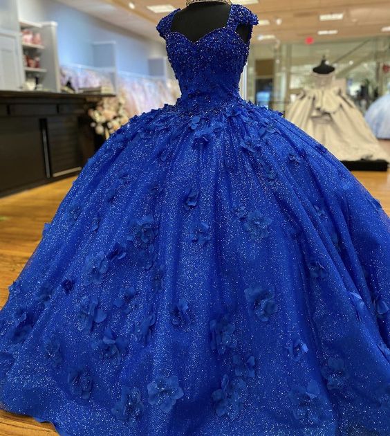 Ball Gown Blue Prom Dresses, Formal Dresses, Puffy Prom Dresses fg2182