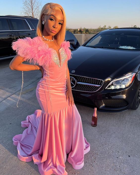 Pink Long Prom Dresses, Formal Evening Dresses fg2017