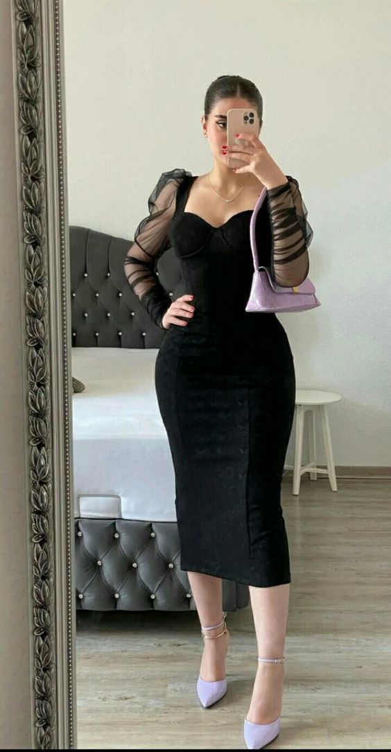 Black Evening Dress Spaghetti Straps Prom Dress Party Dress fg2330