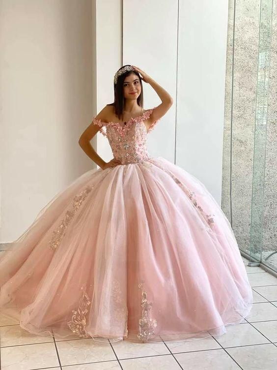 Pink long prom dress A line evening dress fg1188