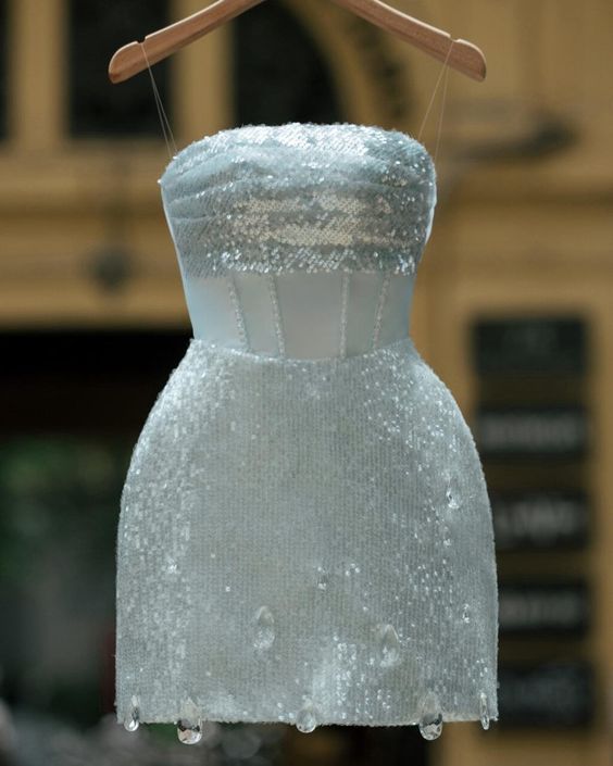 Blue Short Party Dress Homecoming Dress fg2320