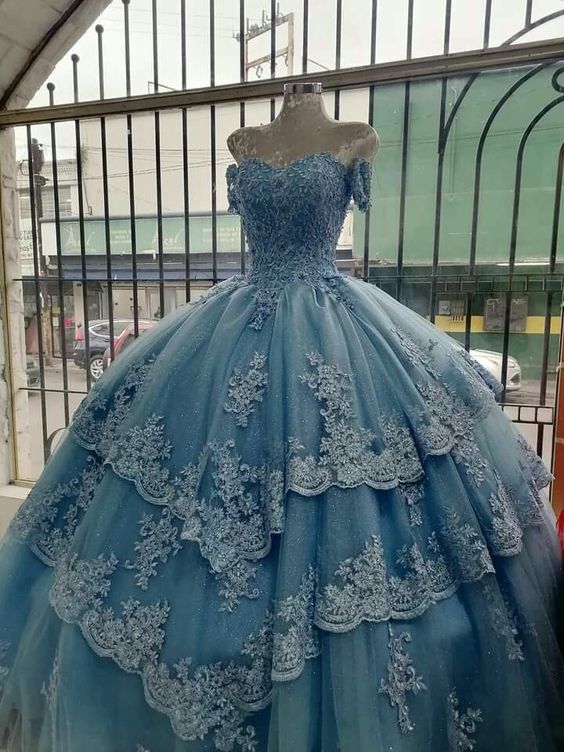 Blue Wedding Dresses Ball Gown Prom Dresses fg2442