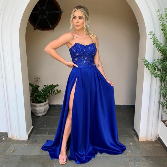 custom evening prom dresses Sexy blue prom Dresses fg1229