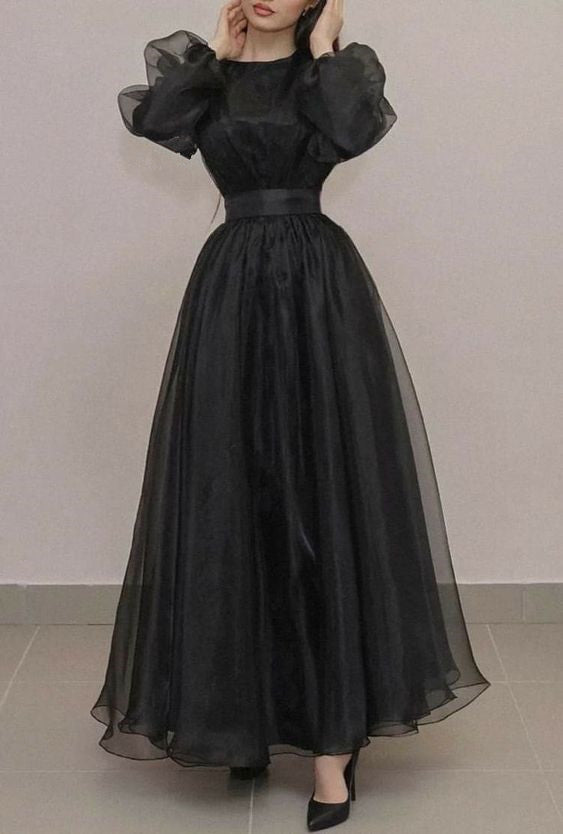 Black Prom Dress, Evening Dress fg2633