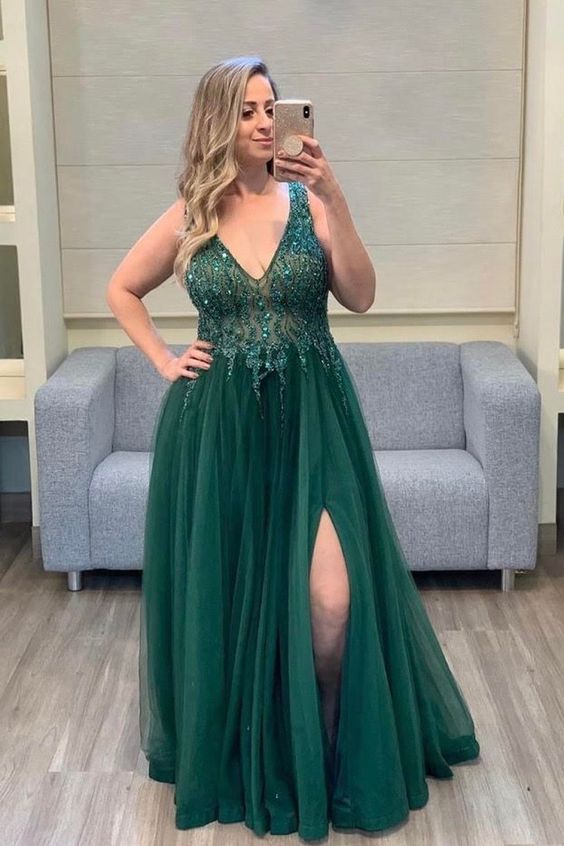 Green Prom Dress Long Dress Princess Formal Evening Gowns fg1870